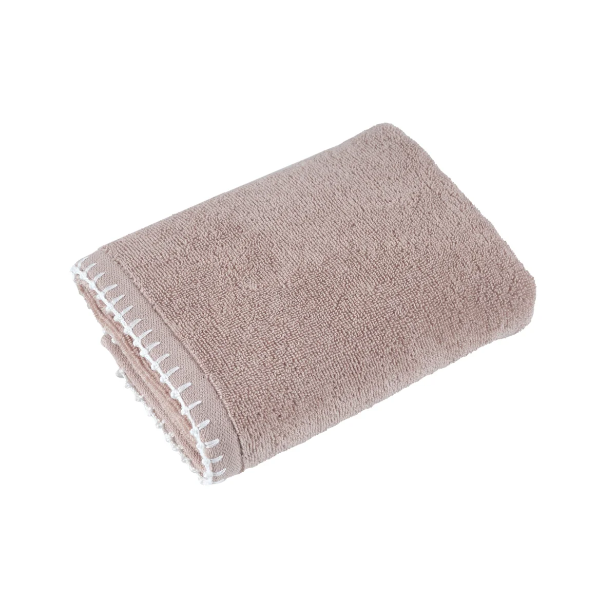 Manamo Frigya Embroidered Face Towel Quartz/Ecru 50x85
