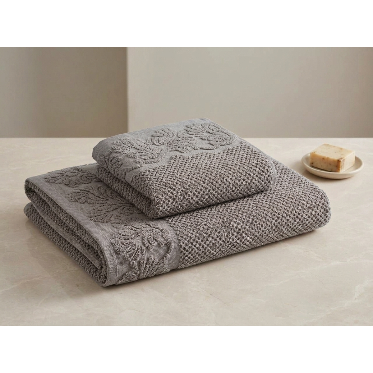 Manamo Versa Face Towel Cotton Grey 50x85 cm