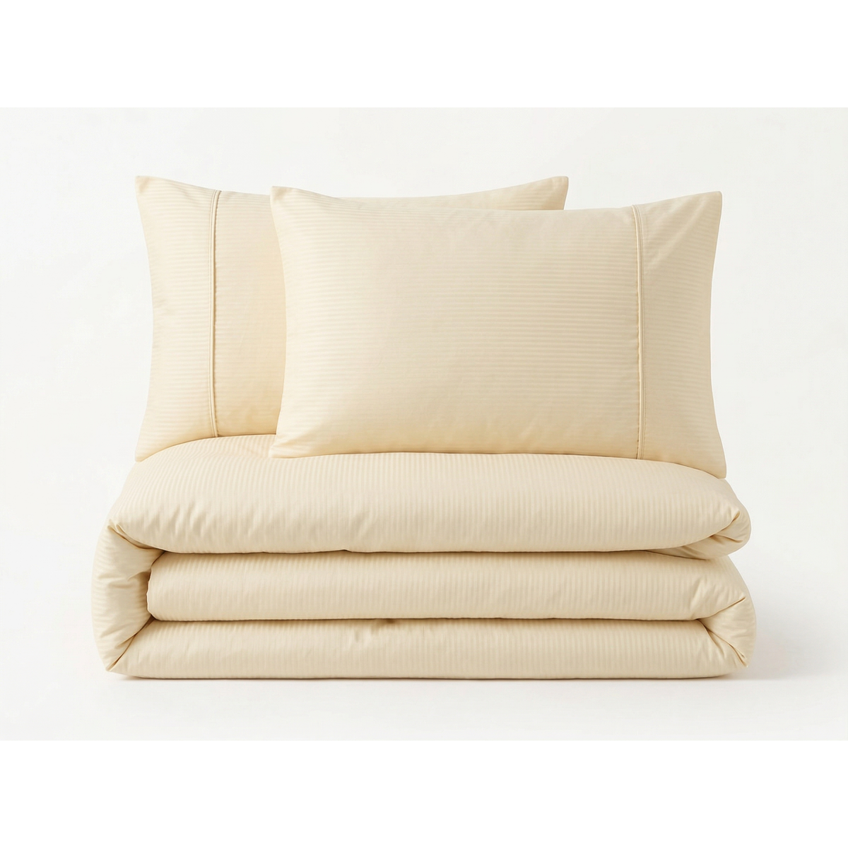 Manamo Luxury Bed Linen Set Stripe Saten Ecru  200x220 +240x260+50x70 cm (2 pcs.)