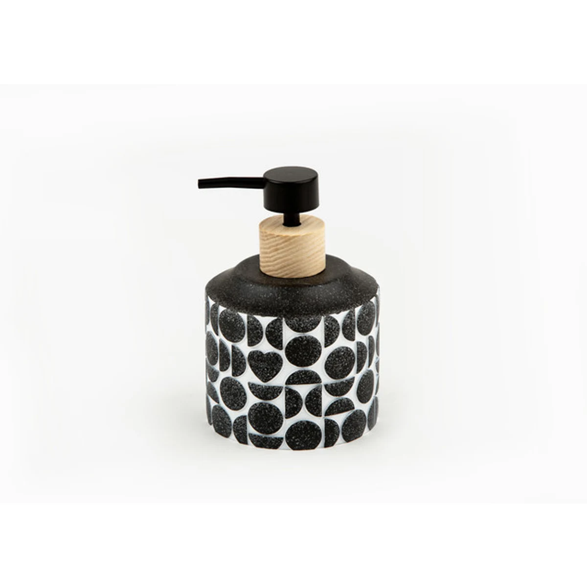 Manamo Linyi Liquid Soap Dispenser  Polyresin Black  9.6x9.6x13.9 cm