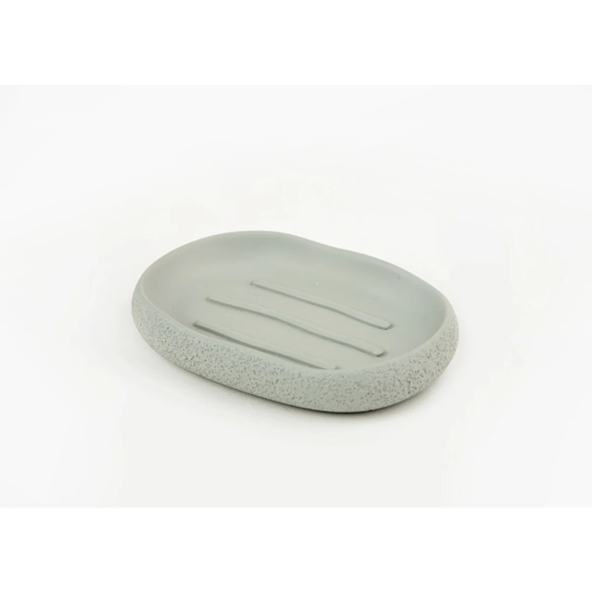 Manamo Elegance Soap Dish  Polyresin Gray  13.2x9.3x2.4 cm