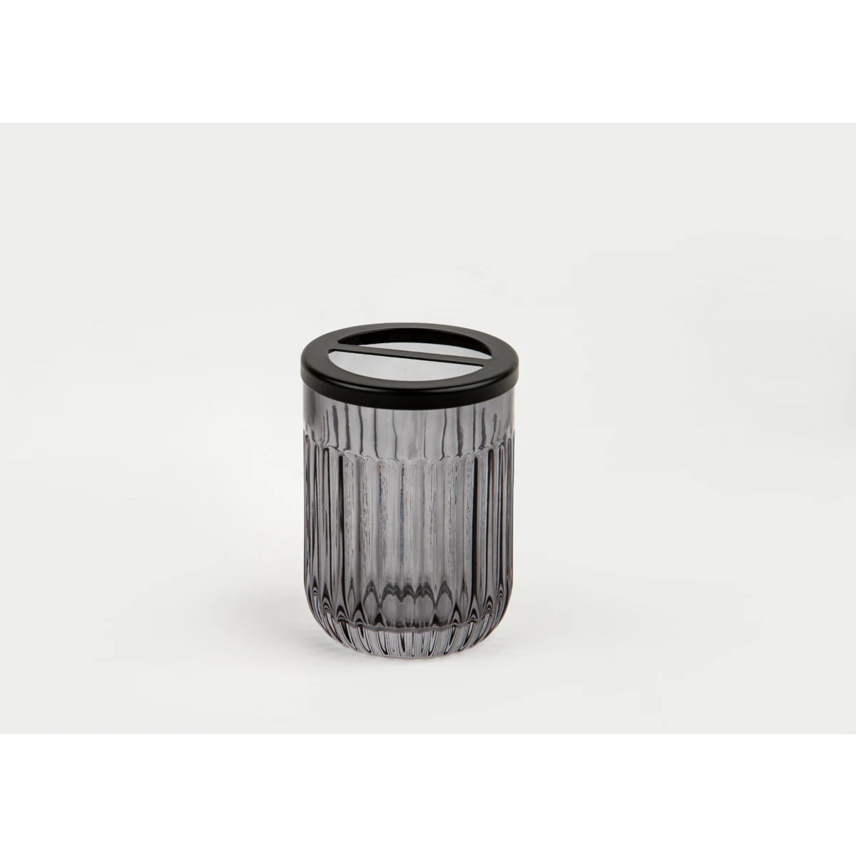 Manamo Diamond Toothpaste Dispenser Glass Black  8.1x8.1x10.9 cm