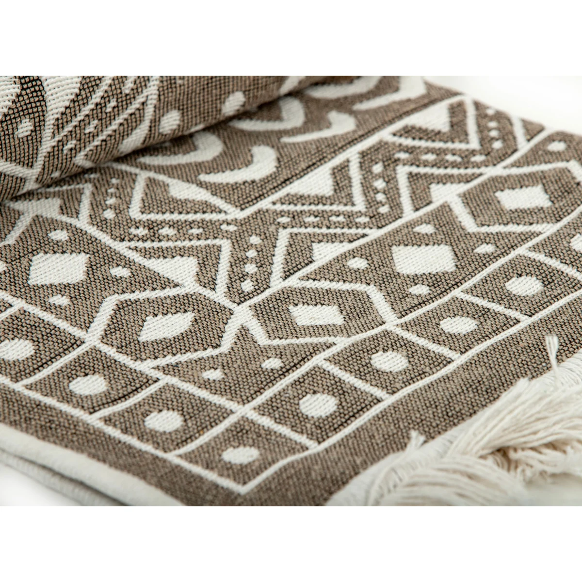 Manamo Elisa Carpet Cotton Acrylic Double Sided Mink 80x150 cm  