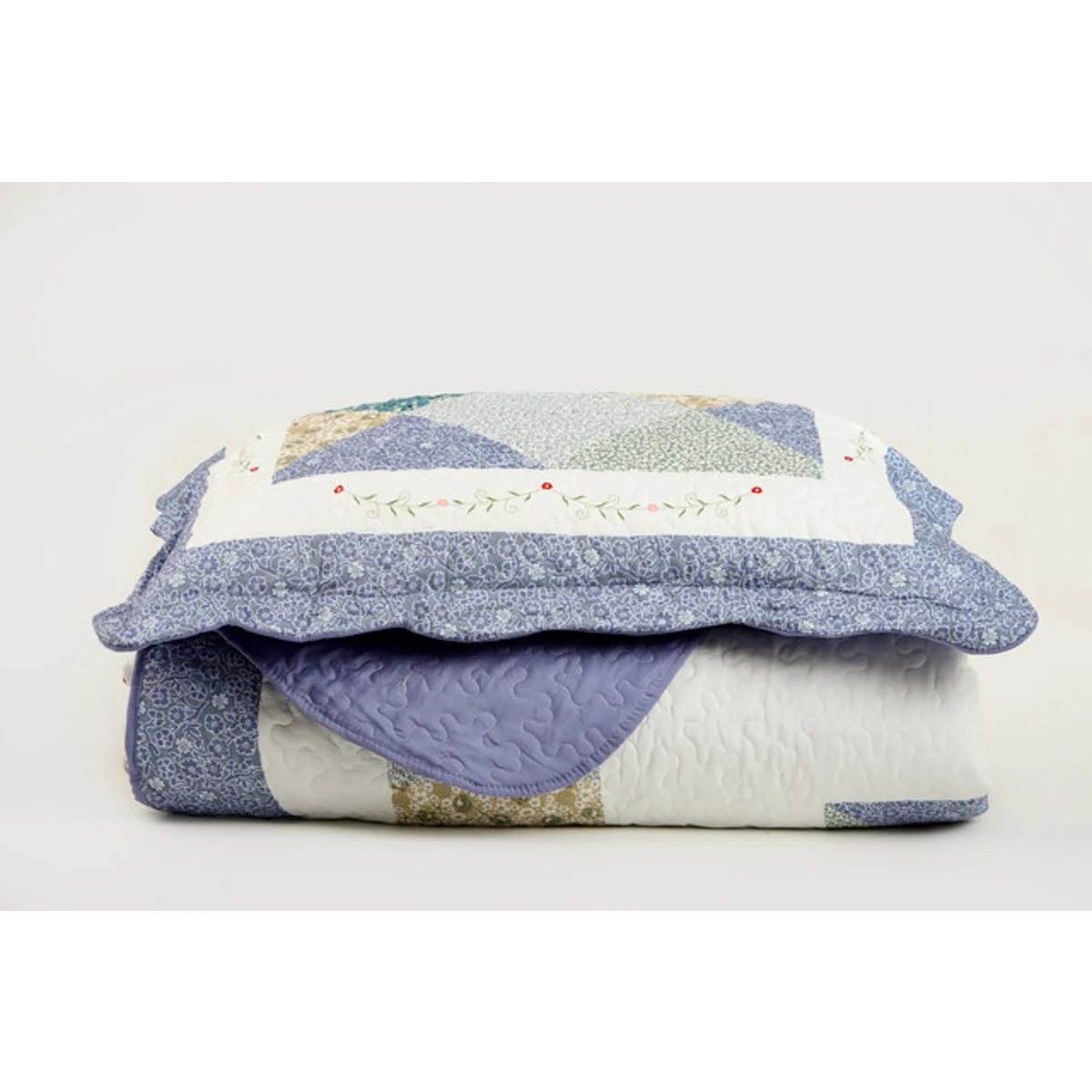 Manamo Perla Bed Cover  Indigo Single  180x240+50x70 cm