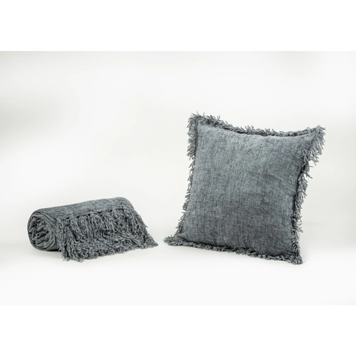 Manamo Chic Decorative Pillow Case Polyester Grey 45x45 cm