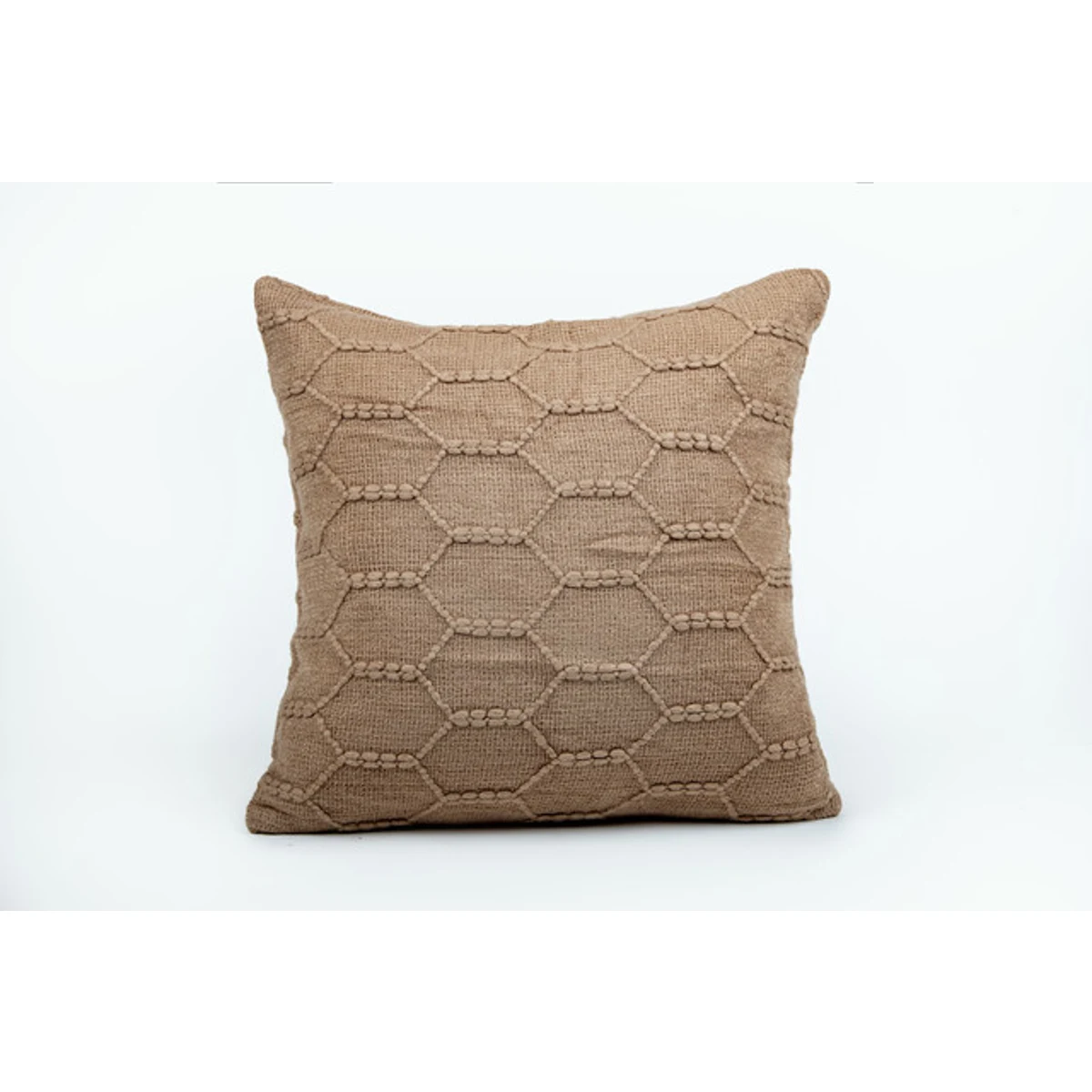 Manamo Honeycomb Decorative Pillow Case Acrylic Mocha 45x45 cm