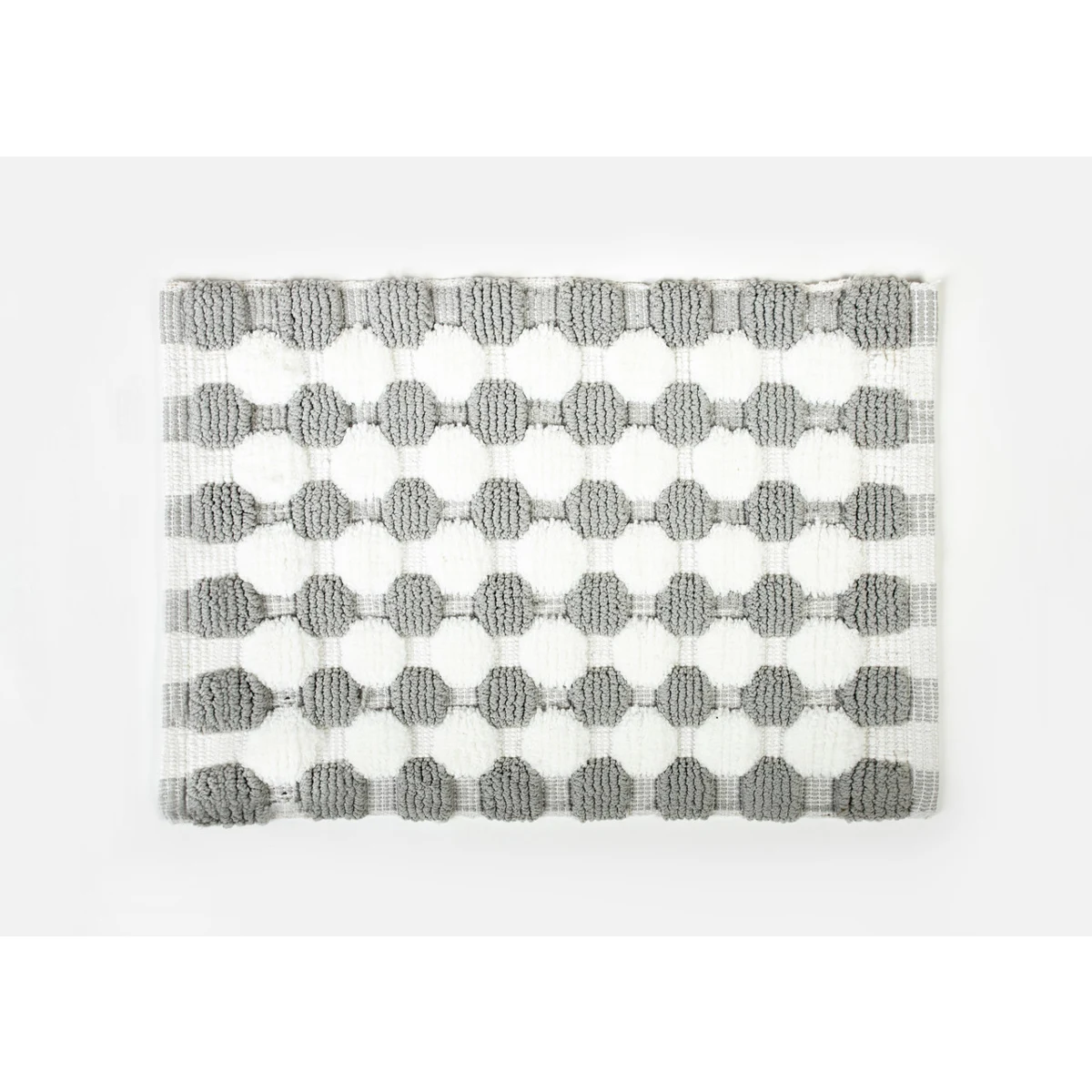 Manamo Big Square Bath Mat Micro-chenille Grey Hand-woven40x60 cm