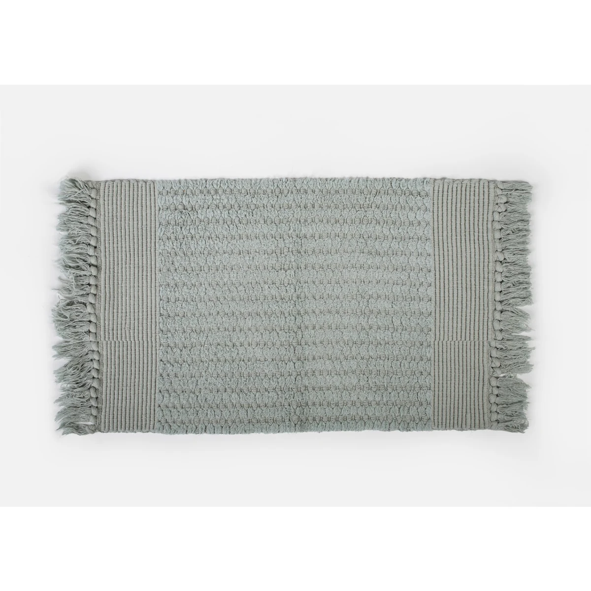 Manamo Pretty Bath Mat Cotton Hand Woven Cameo Green 50x80 cm