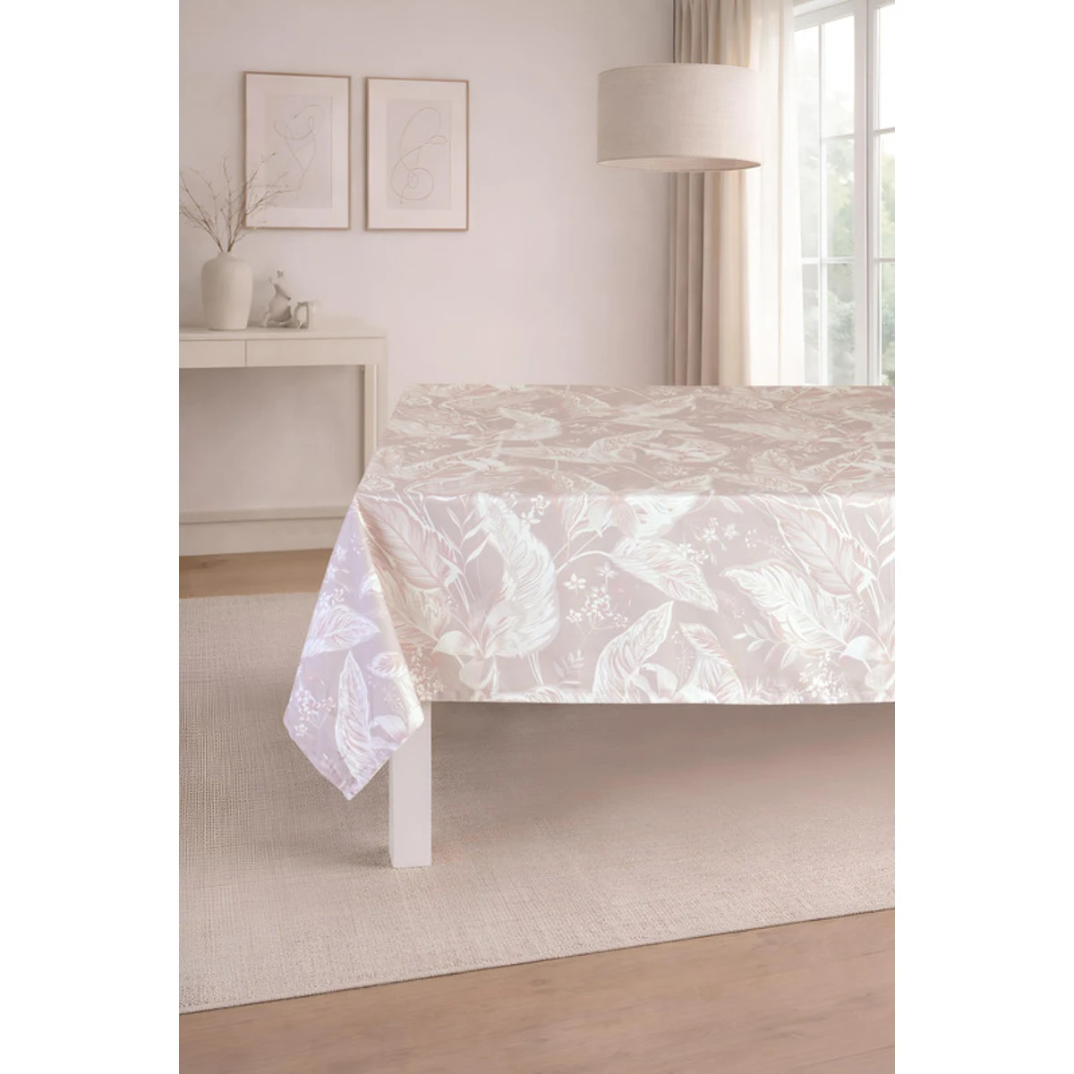 Manamo Flower  Table Cloth Polyester Powder Digital Printed 140x140 cm