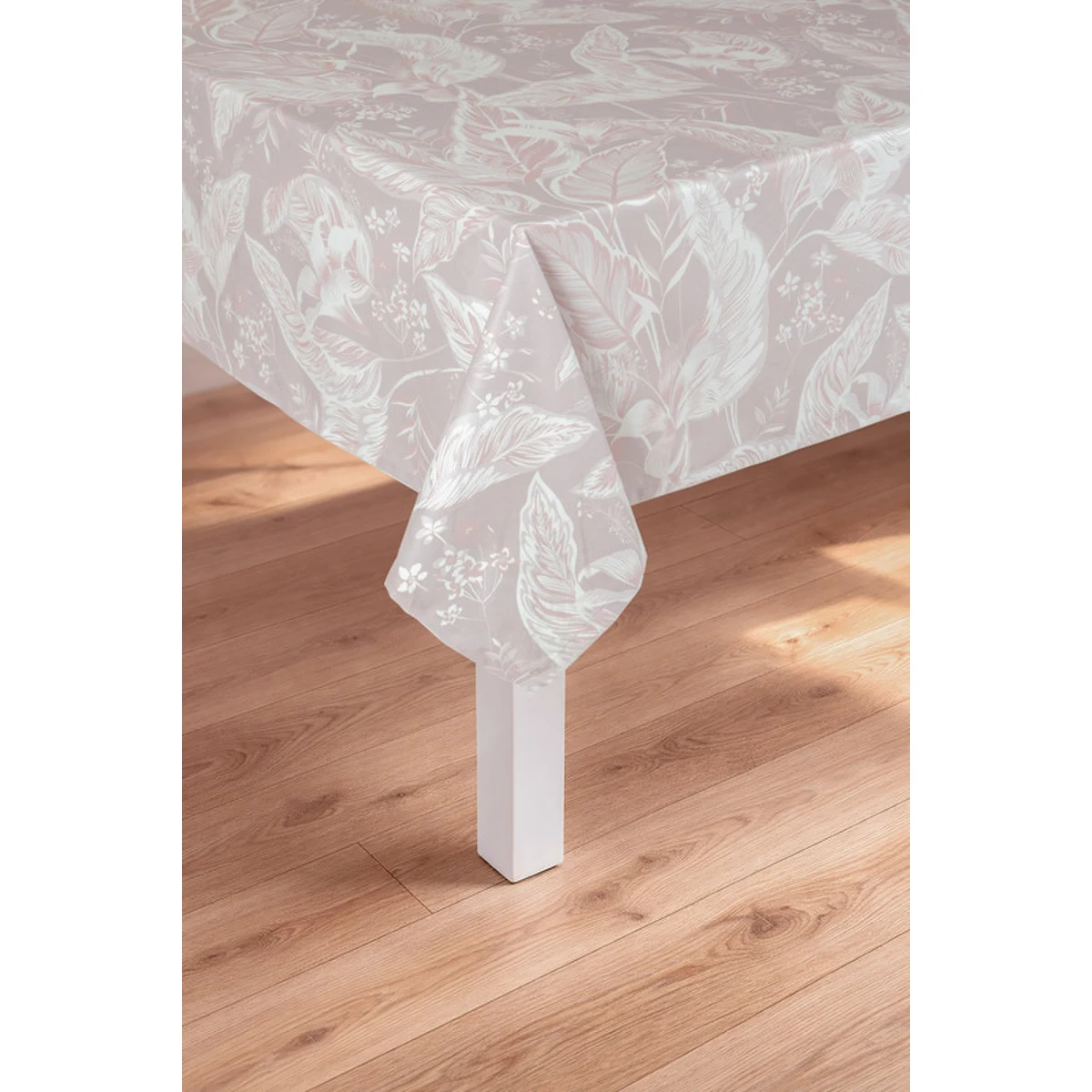 Manamo Flower  Table Cloth Polyester Cream Digital Printed 140x250 cm