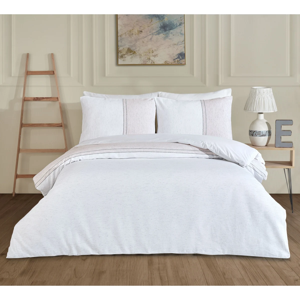 Manamo Venison Duvet Cover With Pillow Case Cotton White  200x220 + 50x70 (2pcs)