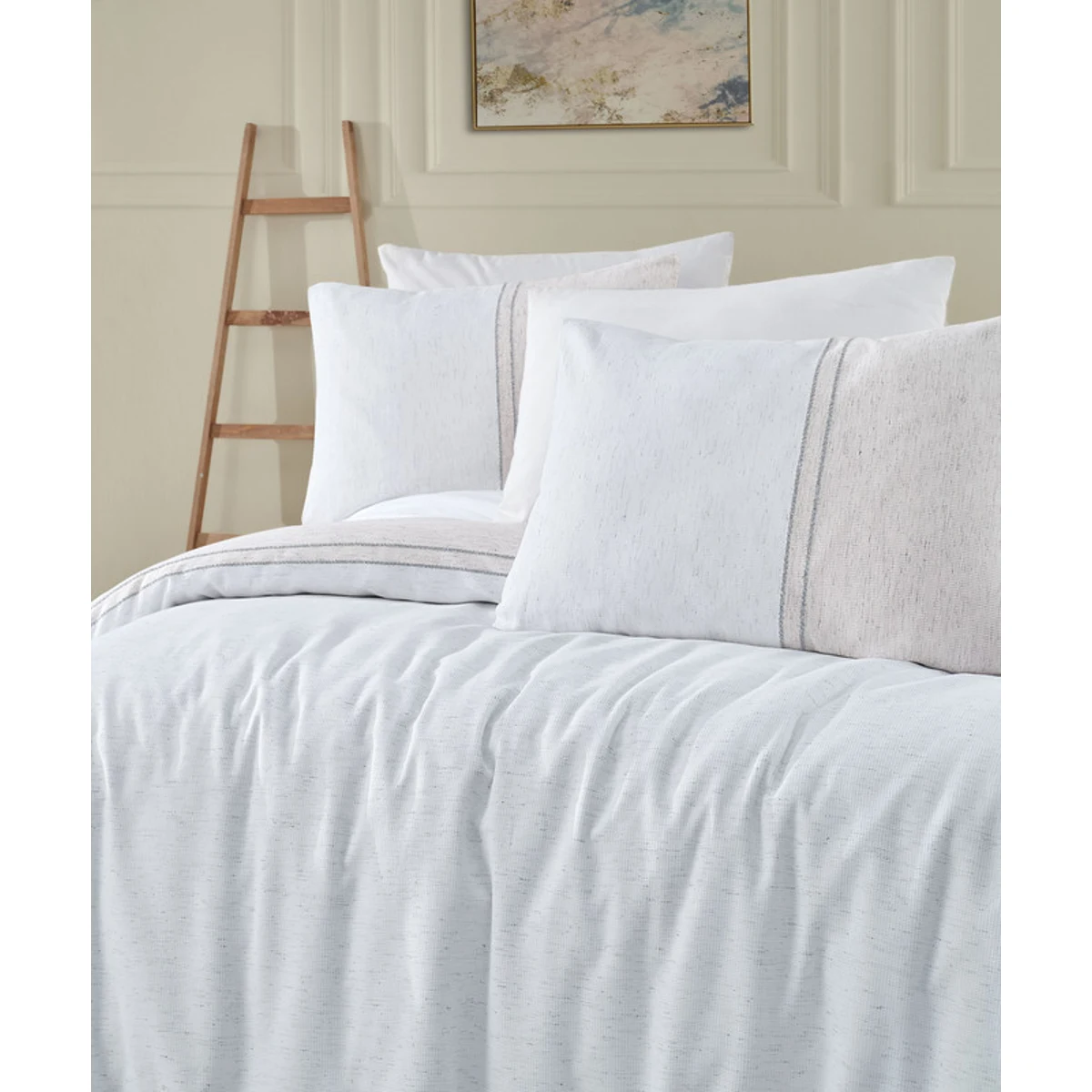 Manamo Venison Duvet Cover With Pillow Case Cotton White  200x220 + 50x70 (2pcs)