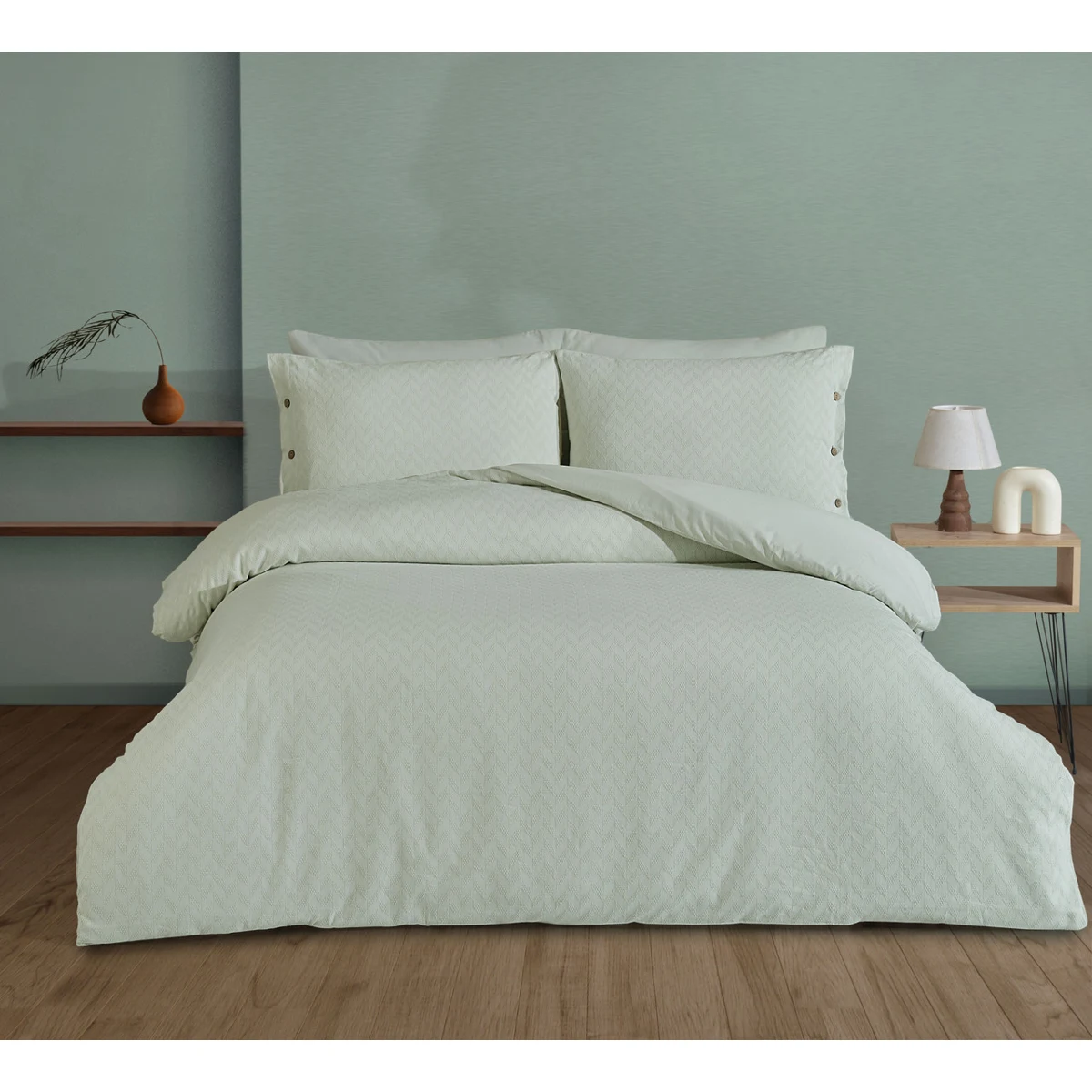 Manamo Nando Duvet Cover With Pillow Case Cotton Cameo  160x220 + 50x70