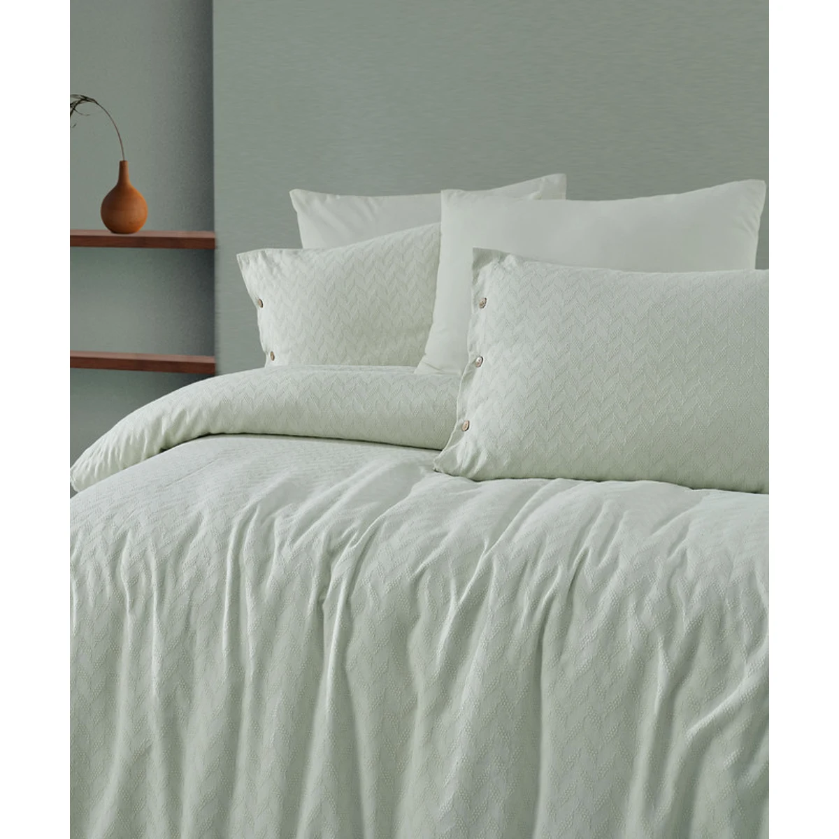 Manamo Nando Duvet Cover With Pillow Case Cotton Cameo  160x220 + 50x70