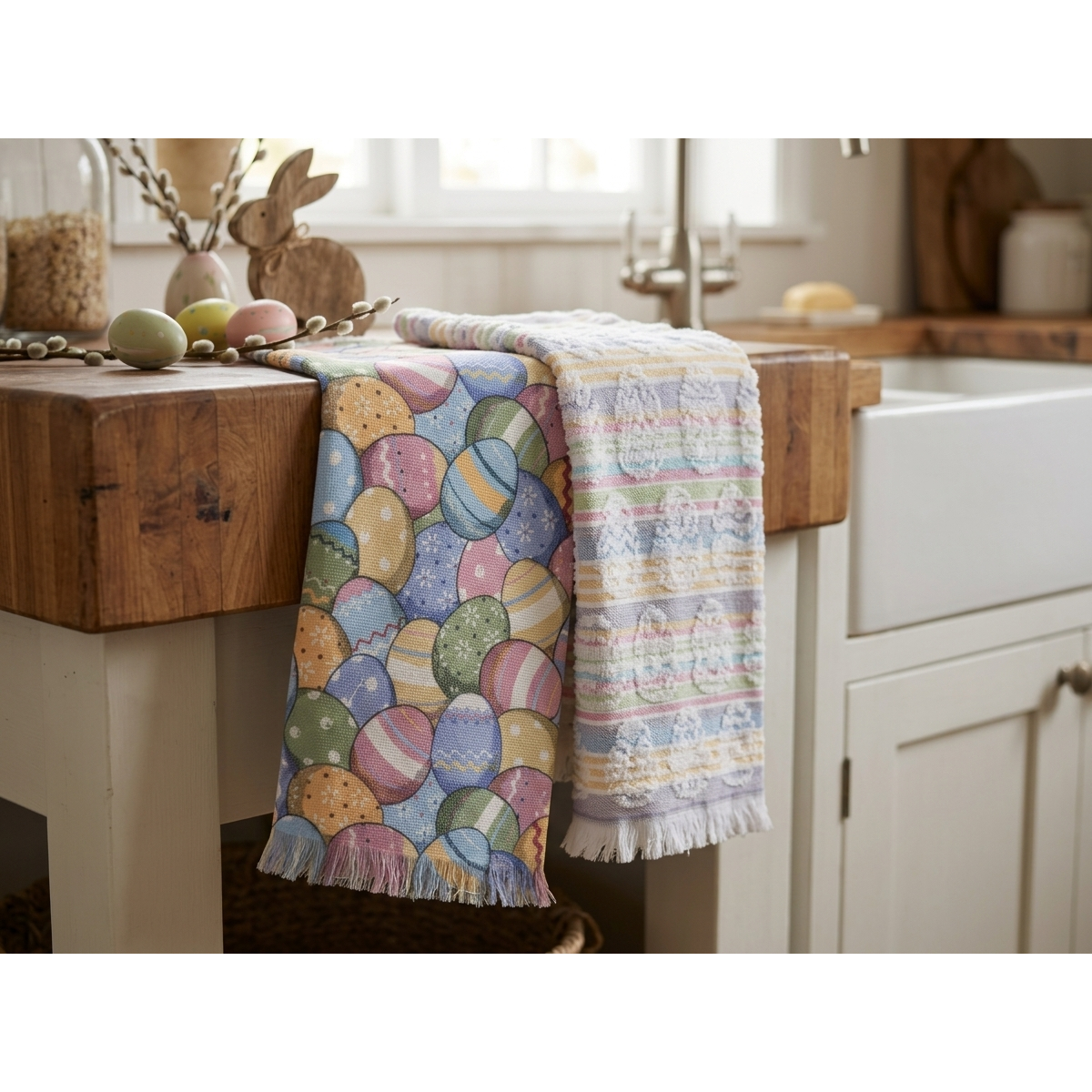 Manamo Baloon Egg Kitchen Towel  Cotton Multi Easter 50x70 cm (2pc)