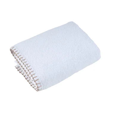 Manamo Frigya  Embroidered Face Towel White/Linen 50x85