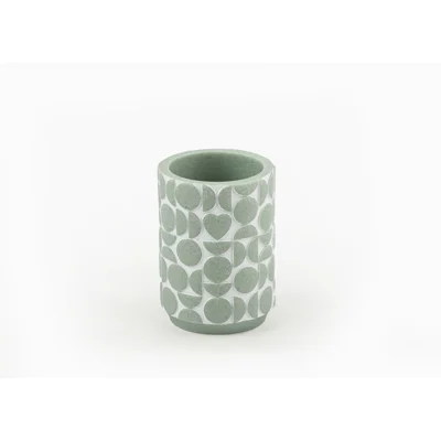 Manamo Linyi Toothpaste Dispenser Polyresin Cameo Green  7.9x7.9x10.9 cm