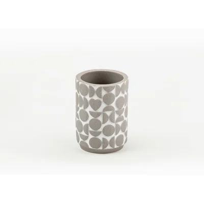Manamo Linyi Toothpaste Dispenser Polyresin Gray  7.9x7.9x10.9 cm