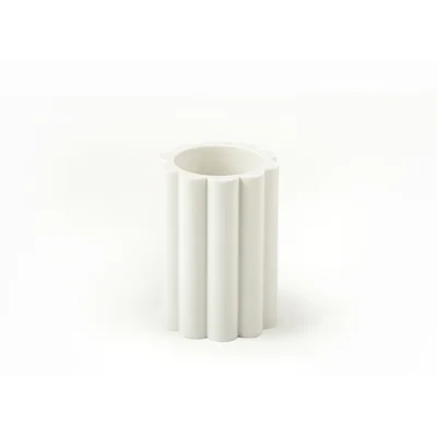 Manamo Tria Toothpaste Dispenser Polyresin Ecru  7.5x7.5x11 cm