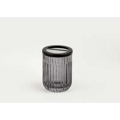 Manamo Diamond Toothpaste Dispenser Glass Black  8.1x8.1x10.9 cm