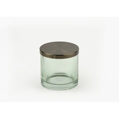 Manamo Sima Cotton Cover Glass Green  9.5x9.5x9.1 cm