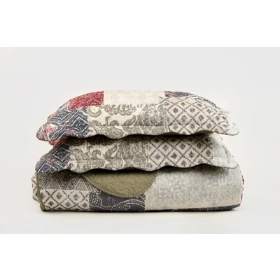 Manamo Paisley Bed Cover  Mink Double 240x250+50x70 cm (2pc)