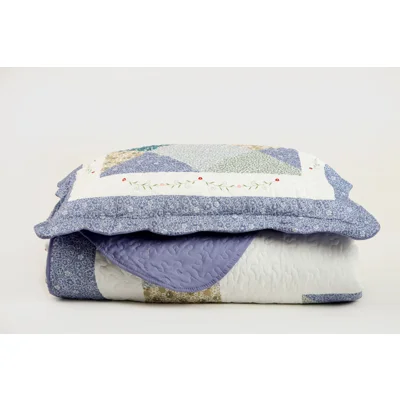 Manamo Perla Bed Cover  Indigo Single  180x240+50x70 cm