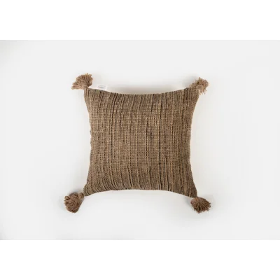 Manamo Perla Decorative Pillow Case Jute Tassel Natural 45x45 cm