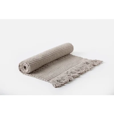 Manamo Pretty Bath Mat Cotton Hand Woven Beige 50x80 cm
