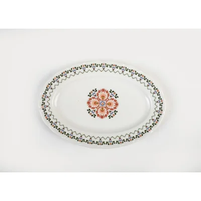 Manamo Liana Glazed Serving Plate Porcelain Cream  30 cm