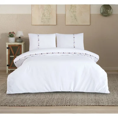 Manamo Efes Duvet Cover With Pillow Case Cotton White  200x220 + 50x70 (2pcs)