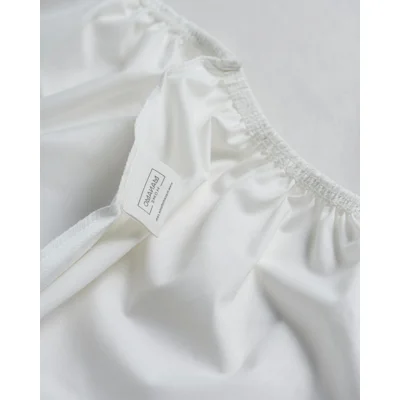 Manamo M&D Fitted Sheet Cotton Double Ecru 180x200+30 cm