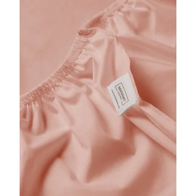 M&D FITTED SHEET  BLUSH  160X200+30