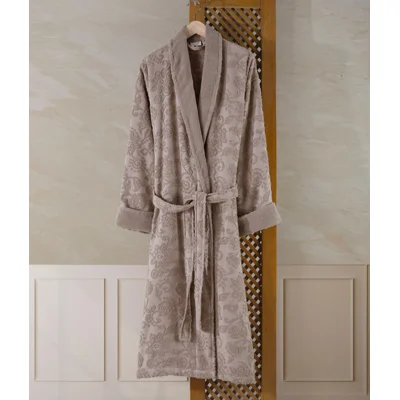 Manamo Stella  Jacquard  Bathrobe Beige S/M