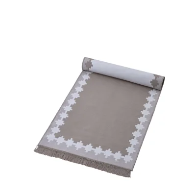 Manamo Cross Fringed Rug Acrylic Beige 120x180 cm