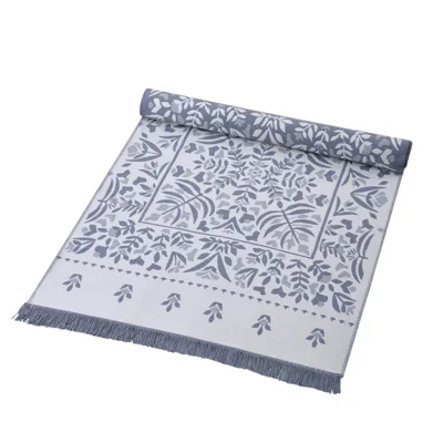 Manamo Leaf Fringed Rug Acrylic Grey 120x180 cm
